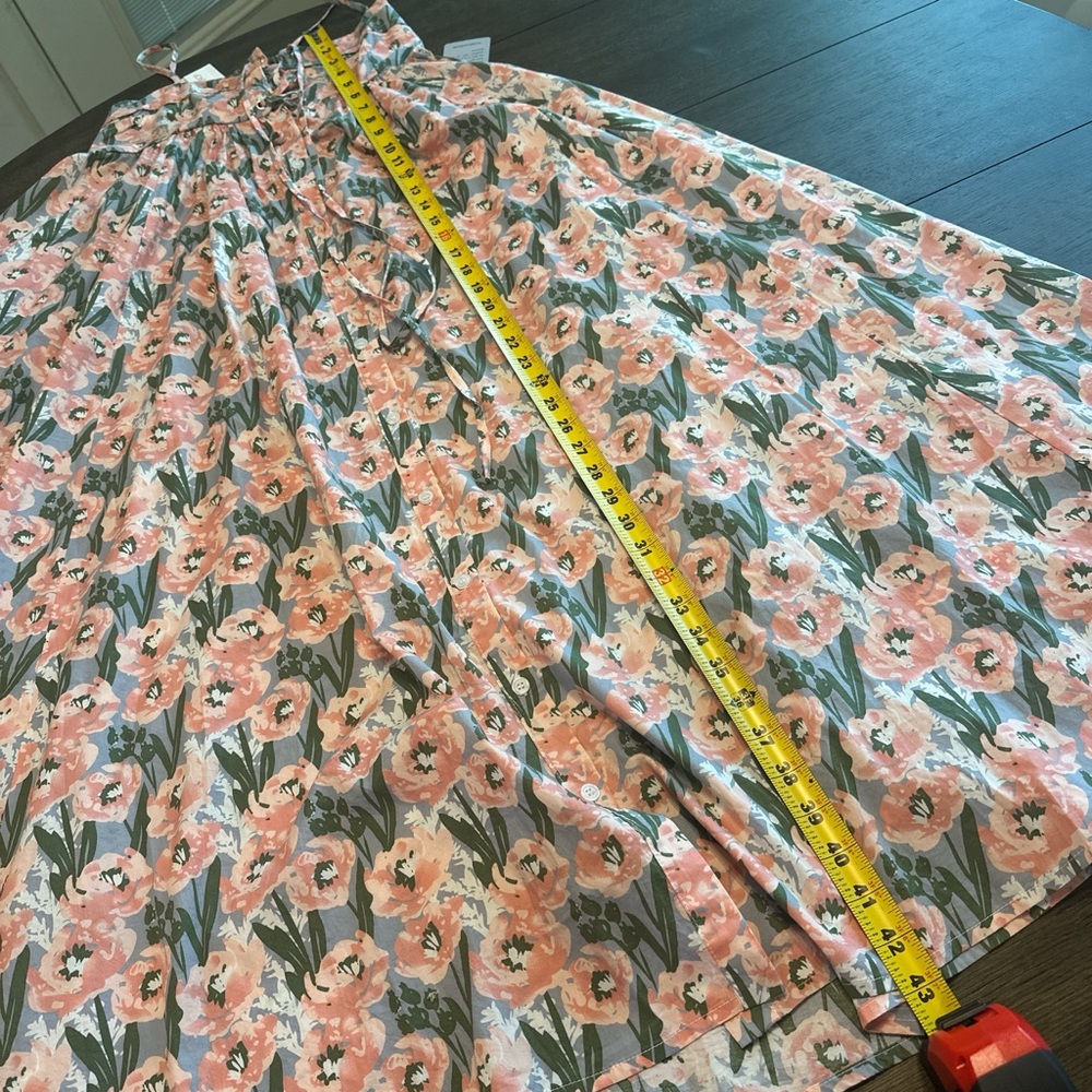 Nordstrom Coral Floral Midi‎ Dress - Picture 5 of 5